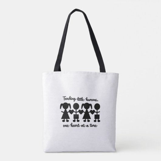 Kleine mensen tegelijk één hart leren tote bag (Achterkant)