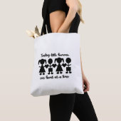 Kleine mensen tegelijk één hart leren tote bag (Dichtbij)