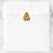 Kleine mensen vierkante sticker (Tas)