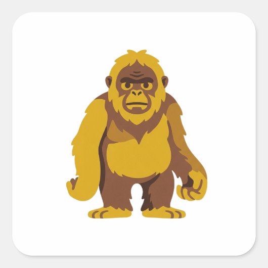Kleine mensen vierkante sticker (Voorkant)