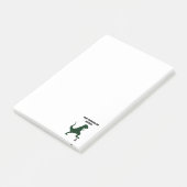 Kleine Mensen Worden Geplet Grappige Dinosaur Cart Post-it® Notes (Schuin)