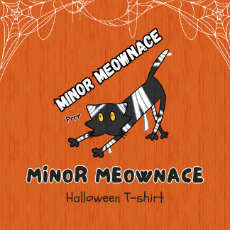 Kleine Meownace Boo Speelse Mumie Kat Halloween T-shirt