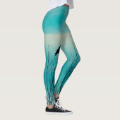 Kleine merel en een zachte blauwe lucht leggings (Rechts)