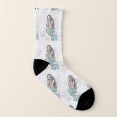 Kleine Mermaid Drawing Custom Art Socks Sokken (Rechts - buiten)