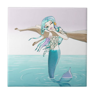 Kleine Mermaid Objecten Tegeltje