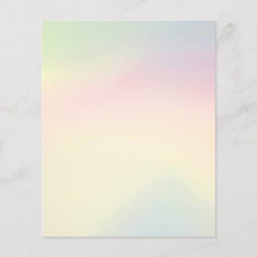 Kleine Mermaid Waterverf Baby shower Budget (Achterkant)