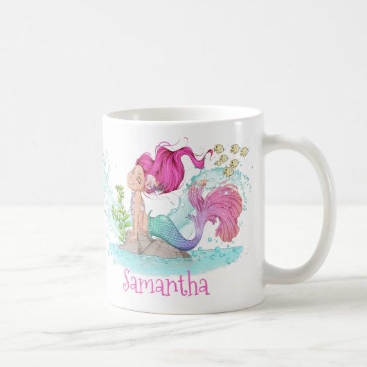 Kleine Mermaid Waterverf Koffiemok (Rechts)