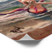 Kleine Mermaids- en Dolphins-Poster Poster (Hoek)