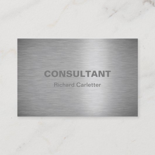 Kleine metaal-professional visitekaartje (Voorkant)