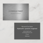 Kleine metaal-professional visitekaartje (Voorkant / Achterkant)