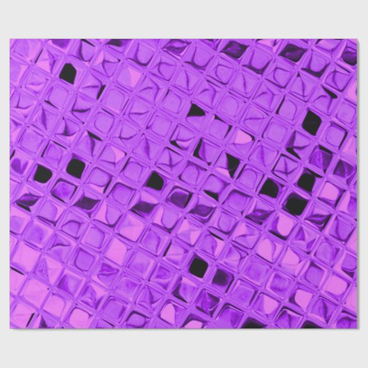 Kleine metallische Amethyste Paarse Diamond Serpen Cadeaupapier (Vlak)
