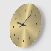 Kleine metallische Faux Gold-achtergrond Grote Klok (Hoek)