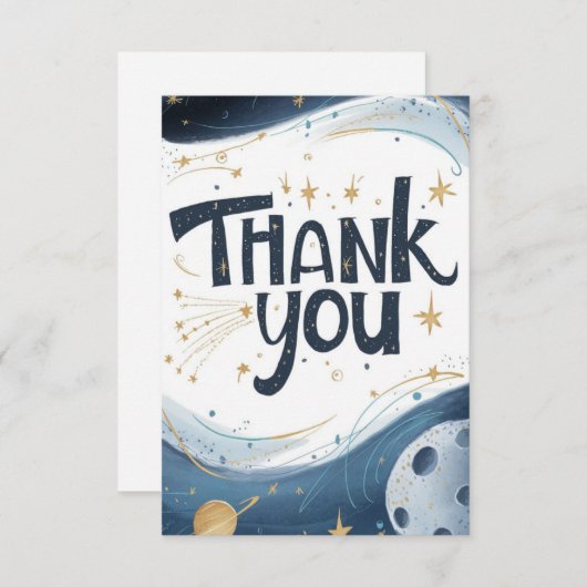 kleine meteoriet hemels bedankkaart (Voorkant / Achterkant)