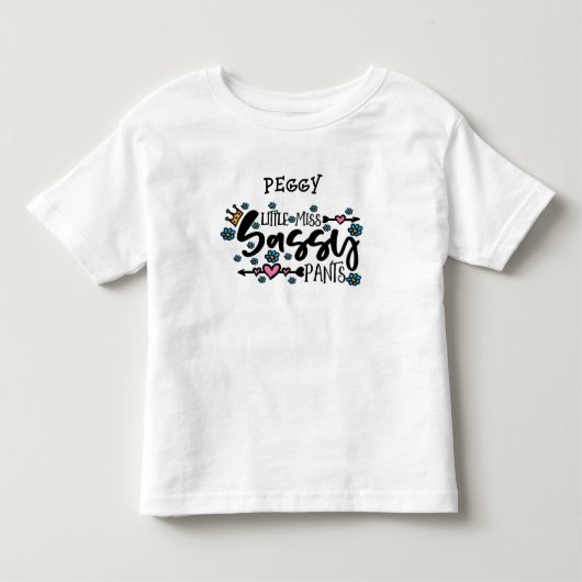 Kleine Mevrouw Brutaal Broekje Kinder Shirts (Voorkant)