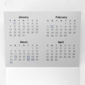 Kleine Mexicaanse Kalender 2024 met Feestdagen Drieluik Programma (Binnenzijde eerst)