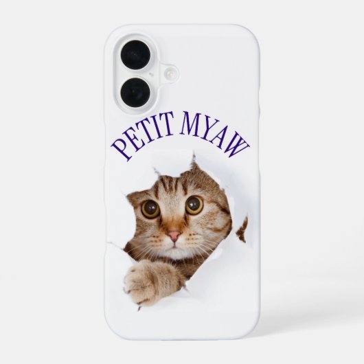 kleine miauw iPhone 16 hoesje (Achterkant)