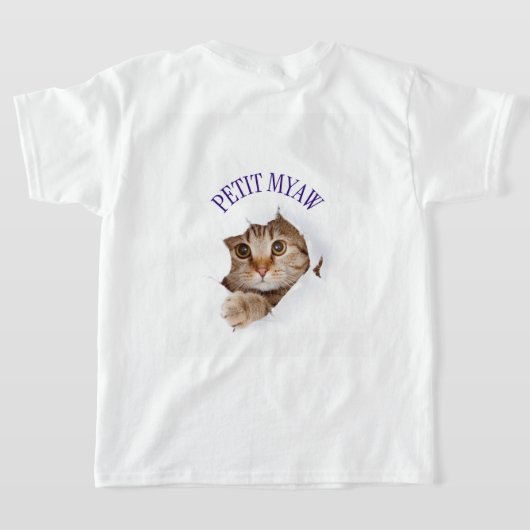 kleine miauw t-shirt (Laag Achter)