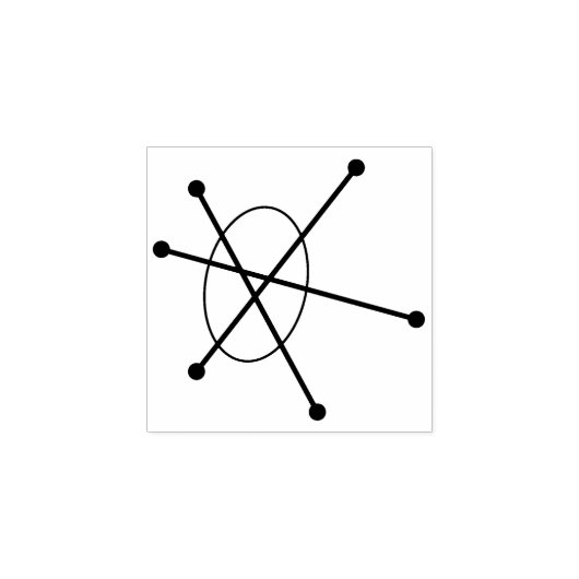 Kleine middeleeuwse moderne atoomtechnologie rubberstempel (Afrduk)