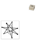 Kleine Midden-eeuw Atomic Starburst Galaxy MCM Rubberstempel (Gestempeld)