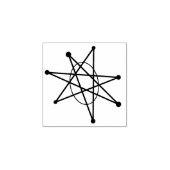 Kleine Midden-eeuw Atomic Starburst Galaxy MCM Rubberstempel (Afrduk)