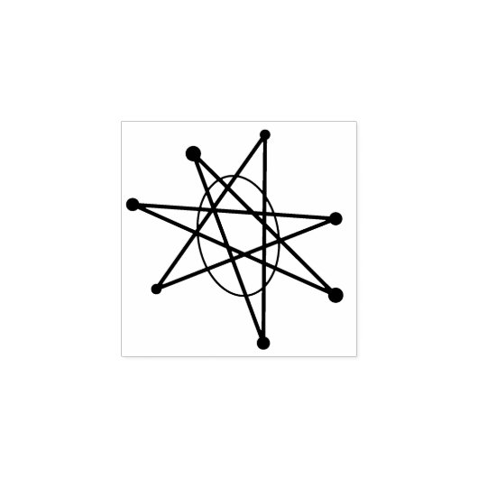 Kleine Midden-eeuw Atomic Starburst Galaxy MCM Rubberstempel (Afrduk)