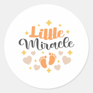 Kleine Miracle Baby Footprints Ronde Sticker