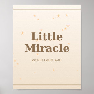 Kleine Mirakel Baby Shower Poster Kinderkamer Muur