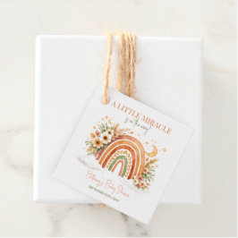 Kleine Mirakel Boho Regenboog Baby Shower  Bedankjes Labels