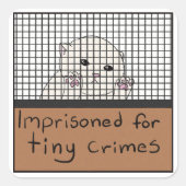 Kleine misdaden vierkante sticker (Voorkant)