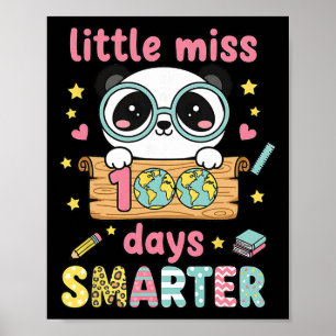 Kleine Miss 100 Dagen Slimmer Panda Kawaii Pastel Poster
