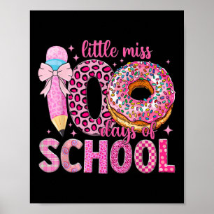 Kleine Miss 100 dagen Slimmere Meisjes Donut 100e  Poster