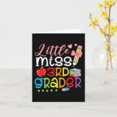 Kleine Miss 3rd-graad terug naar schoolmeisjes Der Kaart (Gele Bloem)