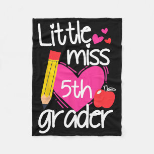 Kleine Miss 5e klas eerste dag van hallo vijfde gr Fleece Deken