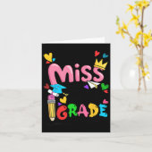 Kleine Miss 5e klas Schattige terug naar school Kaart (Gele Bloem)