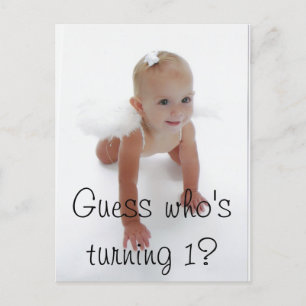 Kleine Miss Angel, raad eens wie er 1 wordt? Uitnodiging Briefkaart
