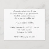 Kleine Miss Angel, raad eens wie er 1 wordt? Uitnodiging Briefkaart (Achterkant)