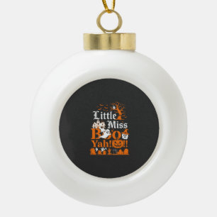 Kleine Miss Boo Yah Halloween Geest Pompoen Vleerm Keramische Bal Ornament