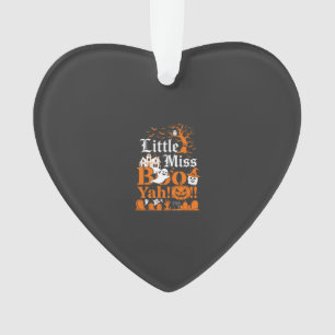 Kleine Miss Boo Yah Halloween Geest Pompoen Vleerm Ornament