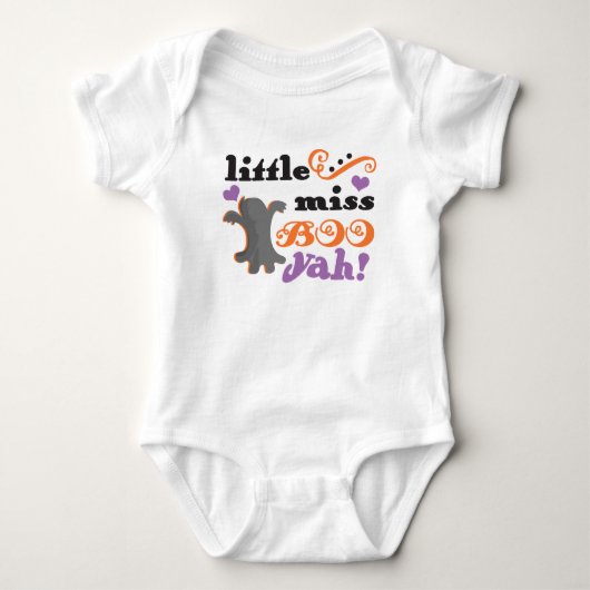kleine Miss Boo Yah schattige halloween Romper (Voorkant)