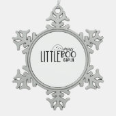 Kleine Miss Bootiful Retro Classic Tin Sneeuwvlok Ornament (Voorkant)