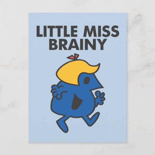 Kleine Miss Brainy in beweging Briefkaart (Voorkant)