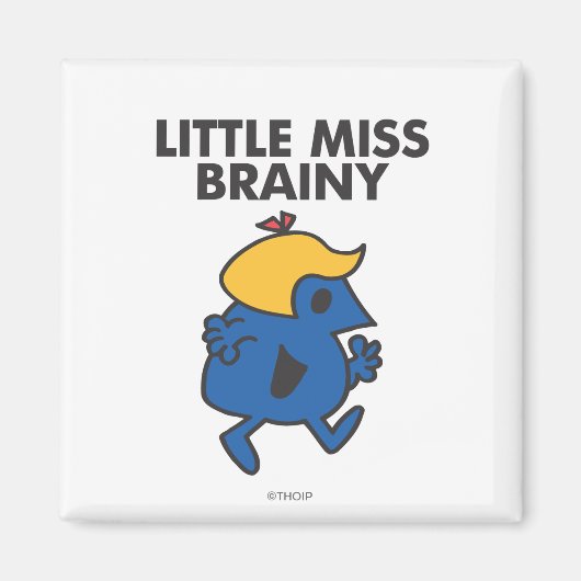 Kleine Miss Brainy in beweging Magneet (Voorkant)