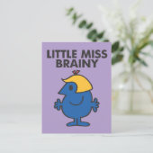 Kleine Miss Brainy Standing Briefkaart (Staand voorkant)