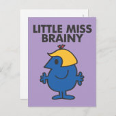 Kleine Miss Brainy Standing Briefkaart (Voorkant / Achterkant)