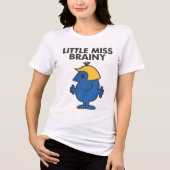 Kleine Miss Brainy Standing Tri-Blend Shirt (Voorkant)