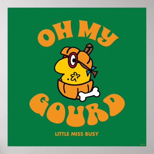 Kleine Miss Busy Oh My Gourd Halloween Poster (Voorkant)