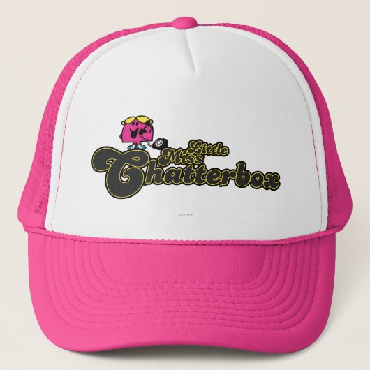 Kleine Miss Chatterbox | donkergroene letters Trucker Pet (Voorkant)