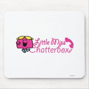 Kleine Miss Chatterbox   telefoonsnoerbelettering Muismat