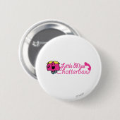 Kleine Miss Chatterbox | telefoonsnoerbelettering Ronde Button 5,7 Cm (Voorkant /achterkant)
