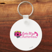 Kleine Miss Chatterbox | telefoonsnoerbelettering Sleutelhanger (Voorkant)
